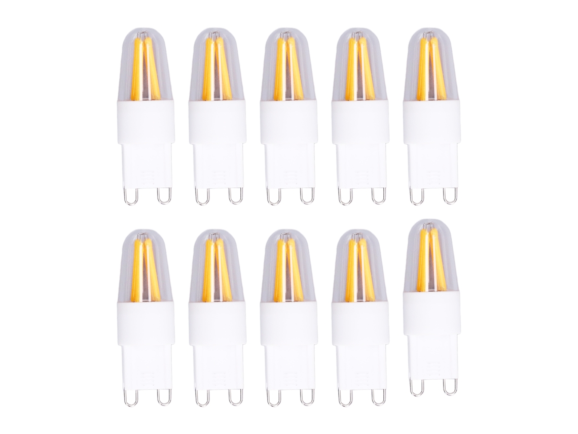 Rebe-10 Piezas Bombilla Led G9 200lm Luz Blanca Cálida Para Lámpara De Techo Focos Pared 220v