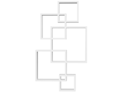 Estantería Flotante De Pared Con 5 Cubos Y 9 Compartimentos, Color Blanco.