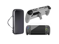 Estuche resistente a impactos para consolas de videojuegos con protectores de pantalla de vidrio templado y bolsa de almacenamiento de EVA de GOKOCO.