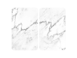 Protector de Platos, Tapa de Cristal Mármol, Set de 2, Vidrio Templado, 30x52 Cm, Multicolor Wenko