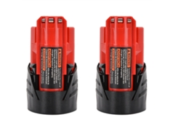 2 Baterías De Iones De Litio De Larga Duración De 12 V Y 2500 Mah Para Milwaukee M12 48-11-2401