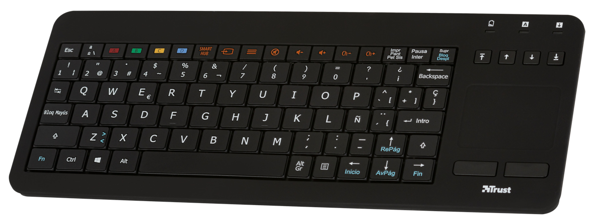 Teclado Sento Tv para samsung tru20062 trust qwerty español negro 20062 rf inalambrico