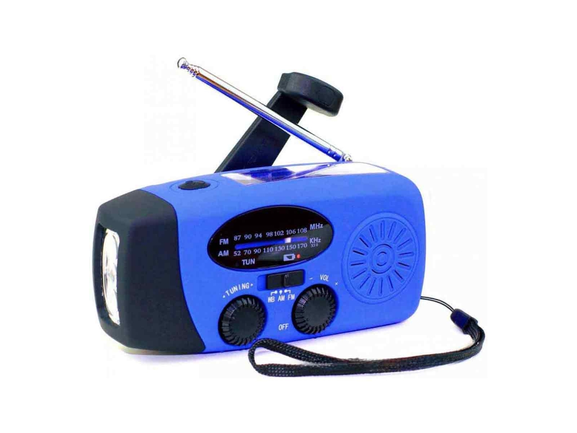 JILLIOPER Radio de Mano Solar Portátil Alarma Meteorológica Radio de Emergencia para Desastres al Aire Libre 1 pieza