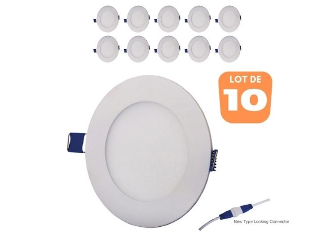 Conjunto de 10 puntos LED redondos adicionales 18W 3000K VITO LIGHTING