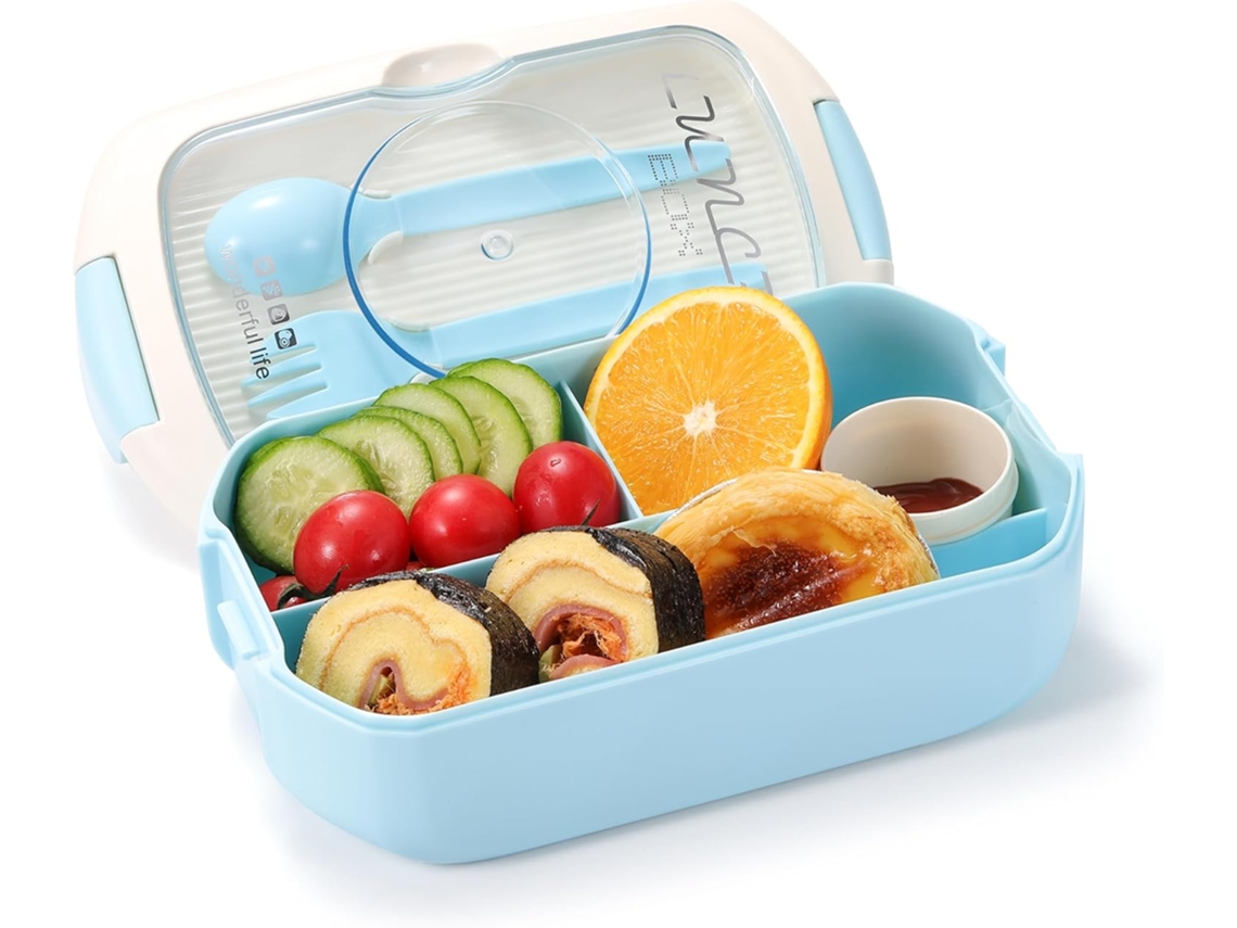 Set de lonchera Bento, Bento para niños y adultos, reutilizable con tenedor y cuchara Chaberlu (sin vaso)