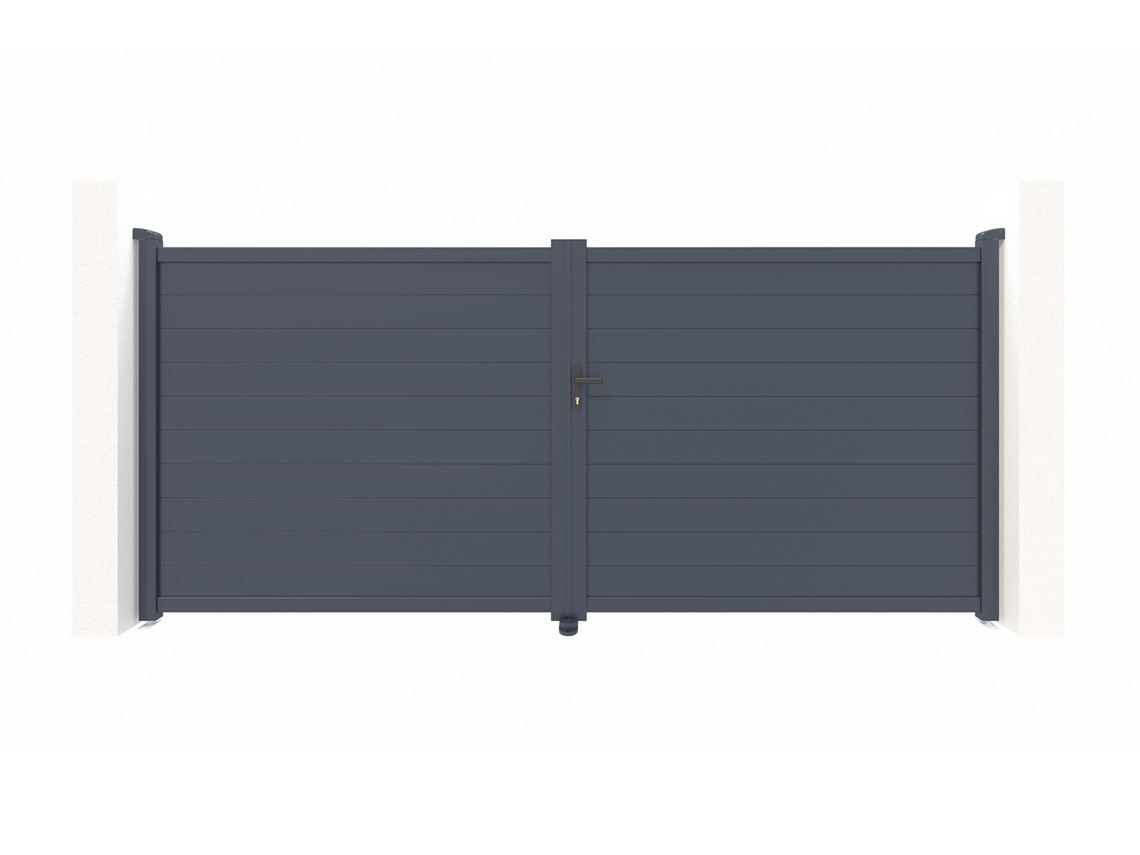 Puerta batiente de aluminio soldado EIGER 3m H.180cm
