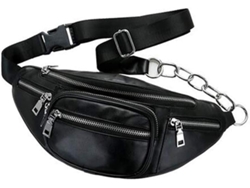 Bolso De Hombro De Piel Sintética Para Mujer Con Correa De Cadena Y Bolsillo Para El Teléfono - Bolso Deportivo Y De Ocio