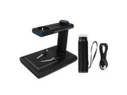 Microscopio Digital Inalámbrico 50-1000x Hd 2mp Wifi Usb Con 8 Led Ajustables Y Soporte Negro