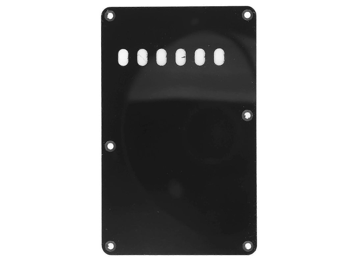 2 Placas Traseras Para Guitarra Eléctrica Con 6 Orificios, De Pvc Negro, Para Protección Y Decoración.