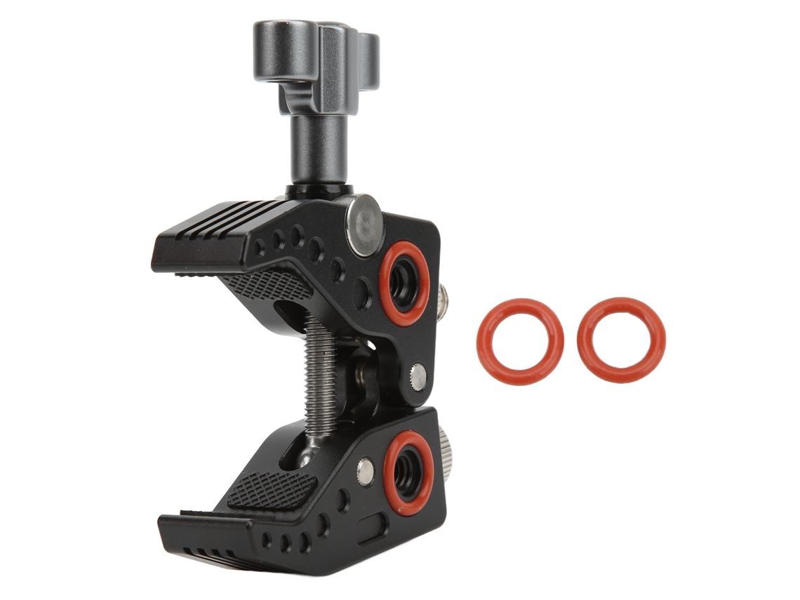 Super Clamp Para Luces Led Cámara Micrófono Abrazadera Versátil C Con Rosca 1/4 Y 3/8 Para Camaras Varillas Ganchos Estantes