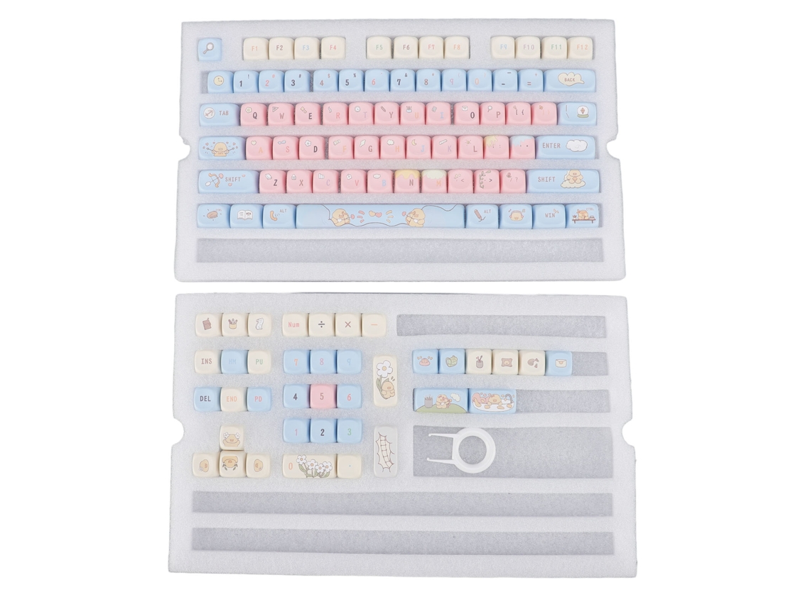 Conjunto De 112 Keycaps Pbt Personalizadas Sublimação De Tinta Para Teclados Mecânicos Cute