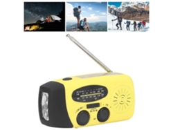 Manivela Multifuncional De Rádio Solar Com Lanterna Para Acampamento Ao Ar Livre