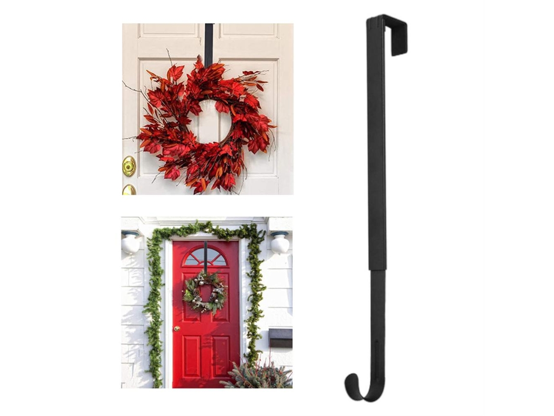 Gancho Telescópico De Metal Para Corona Navideña, Colgador De Puerta Decorativo De Navidad