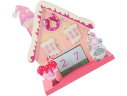Calendario De Escritorio De Madera Decorativo Único Para Navidad. Función De Calendario Perpetuo.