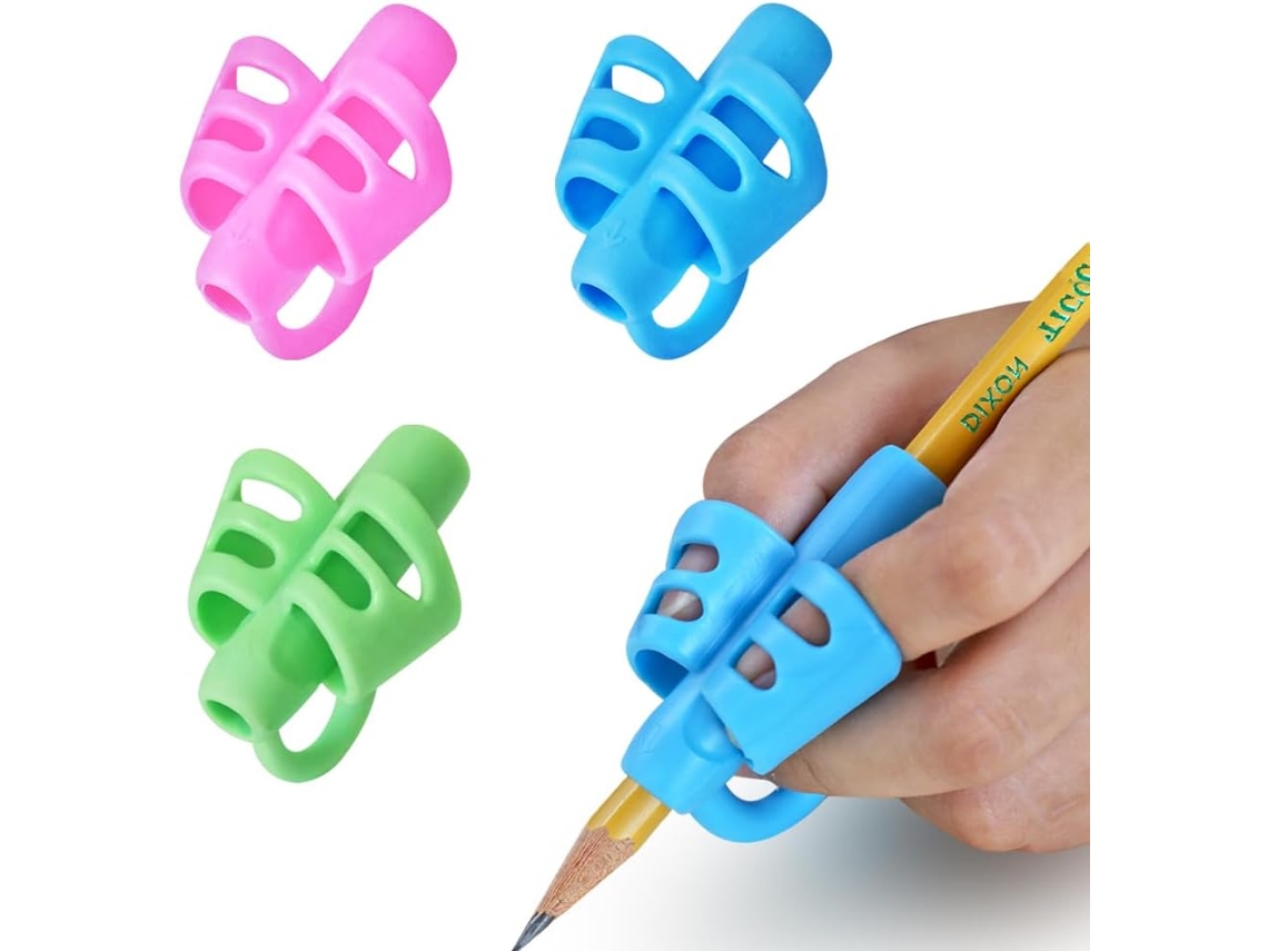 Corrector de postura para sujetar lápices para niños, juego de 3 piezas Cuich