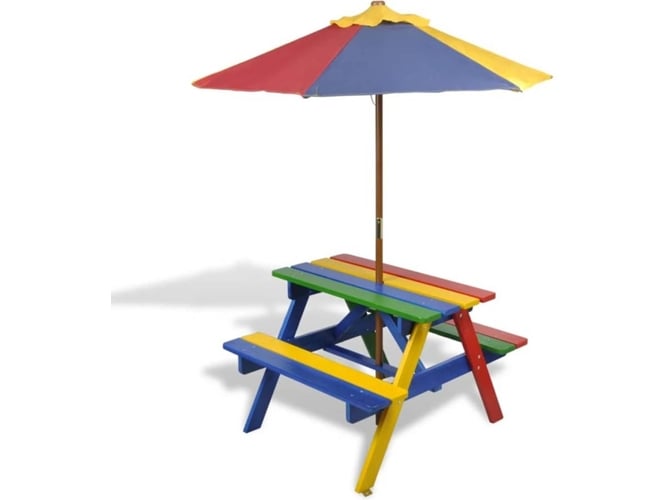 Mesa jardin VIDAXL Multicolor Madera (75x85x52 cm)