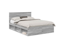 Maison Exclusive - Estructura De Cama Con Cabecera Gris Sonoma 150 X 200 Cm