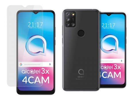 Carcasa + Protector de Pantalla Alcatel 3X 4CAM TUMUNDOSMARTPHONE Pack Transparente