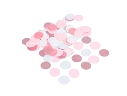 Confeti De Papel Ecológico Rosa, Blanco Y Dorado Con Purpurina Para Fiestas, Baby Showers Y Bodas (100 G)