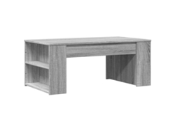 Mesa de centro con estantes 102 x 55 x 42 cm Madera industrializada Gris Dec039996