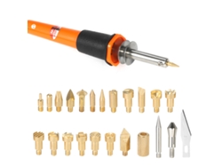 Kit De Pirograbado En Madera De 30 W Con 24 Piezas - Herramientas Para Quemar Y Grabar Madera 220-240 V