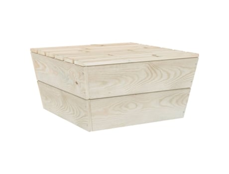MAISON EXCLUSIVE Mesa de jardín de madera de abeto impregnada 60x60x30 cm