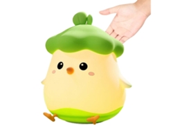 Luz de noche de silicona con forma de pollito, divertida y decorativa, para guardería, regulable, Vledary