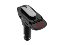 Kit de coche Auricular Transmisor FM Bluetooth Manos libres AUX Audio Música Reproductor de MP3 Soporte USB Tarjeta TF / U Disk Play (Negro) ENZONS