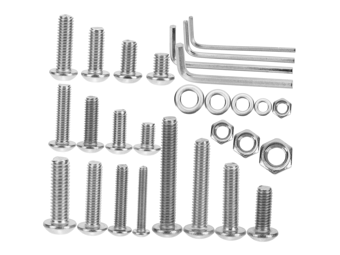 Kit De 520 Tornillos Y Tuercas Hexagonales De Acero Inoxidable Con Llave Para Reparación.