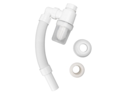 Tubo de drenaje flexible antiolor de 90 grados, blanco, para fregadero de cocina y baño