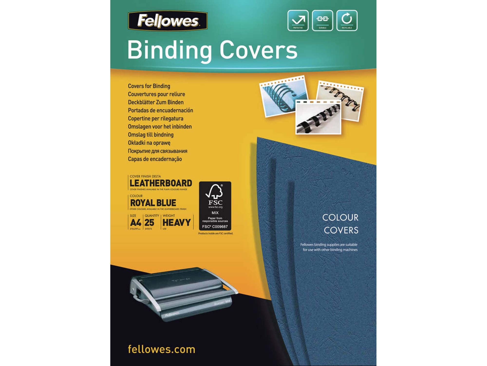 Cubiertas para Encuadernación FELLOWES 5373902 (25 un)