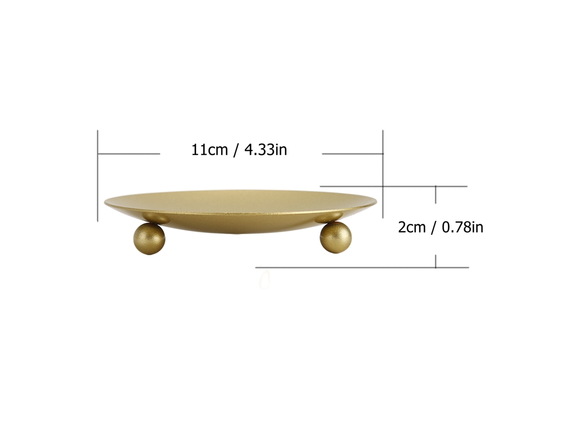 4 Portavelas De Metal Dorado Con Patas Estables Para Decoración Del Hogar