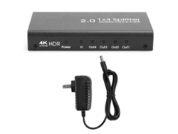 Divisor Hdmi 2.0 1x4 4k 60hz Distribuidor De Vídeo 1 Entrada 4 Saídas Para Tv Ps4 Xbox