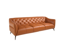 Sofá de 3 Plazas ANGEL CERDA (Marrón Bufalo - Cuero - 240 x 95 x 77 cm)