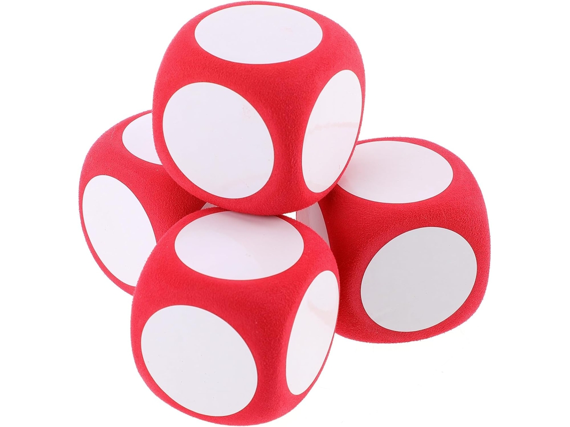 Dados Borrables, 4 Dados Gigantes De Espuma, Accesorios De Juego Para Escribir, Bloques