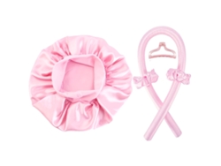 Conjunto De Gorro De Seda Para Dormir Con Pinzas Para El Cabello, Gomas Elásticas, Diademas Y Rulos Protege El Cabello Y Crea Ondas Mientra