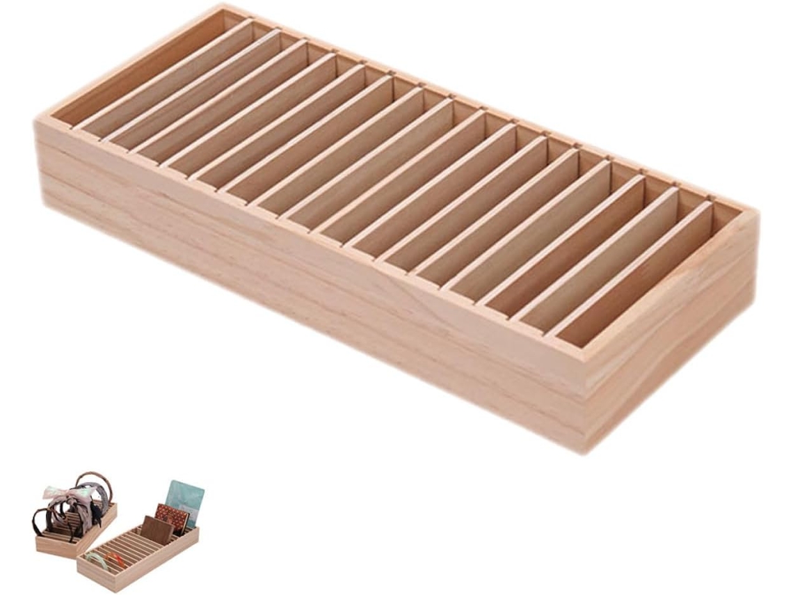 Elegante Organizador Cabello Material Sintético 17 Compartimentos Práctico Soporte Pinzas Ahorra Espacio