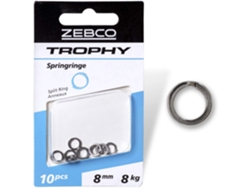 Juego de 10 piezas de anillos rotos ZEBCO Trophy 8 mm
