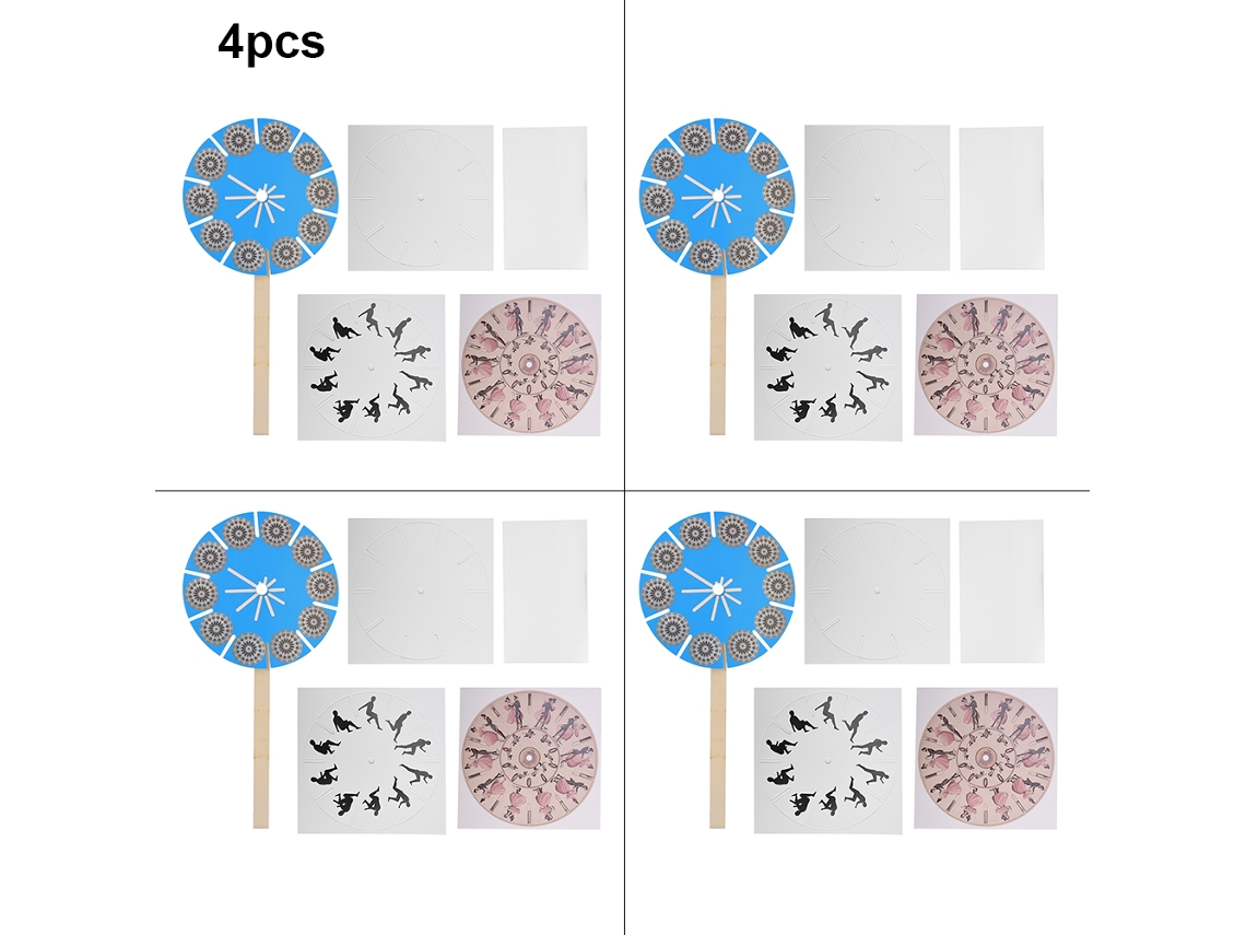 Brinquedo Educativo Phenakistoscope Diy Montagem Ciência Experimental Para Crianças 7-14 Anos