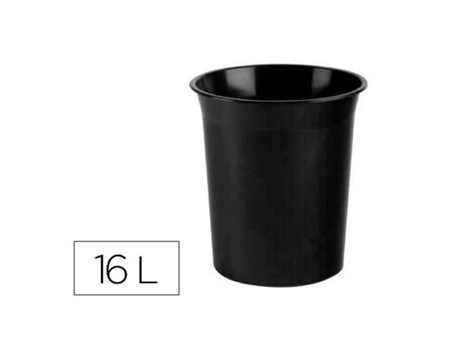 Papelera ARCHIVO 2000 2001AM NE Plástico Negro 18 L