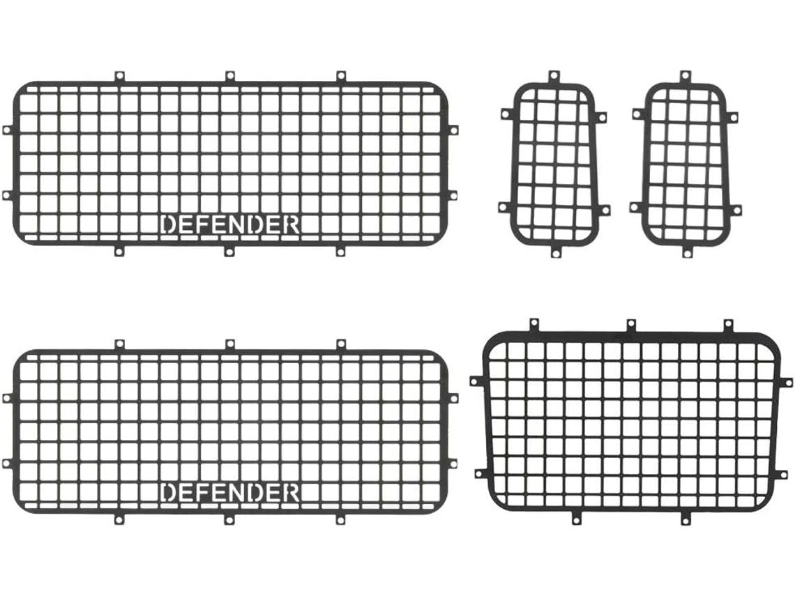 Malla Protectora Metálica Para La Rejilla De La Ventana Del Coche Teledirigido Todoterreno Tr-4 1/10.