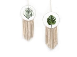 Colgante De Pared Macramé Artesanal Cazador De Sueños Decoración Hogar 2 Piezas