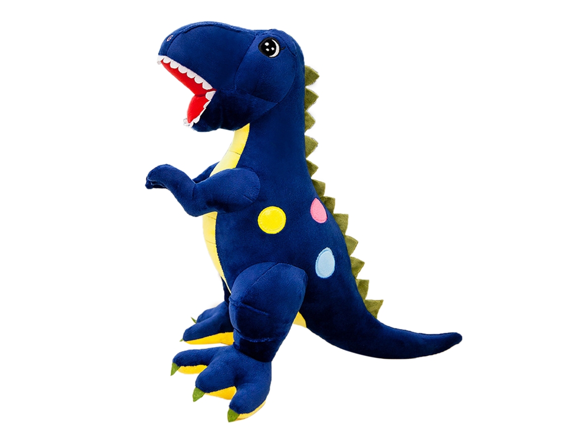 Ats-muñeco De Peluche Dinosaurio Colorido Suave Bonito Regalo De Cumpleaños Niños Azul 60cm 0.5kg