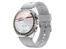 Reloj Inteligente Hx27 Amoled Estilo Ejecutivo Bluetooth Llamadas 2 Gb Música Plateado