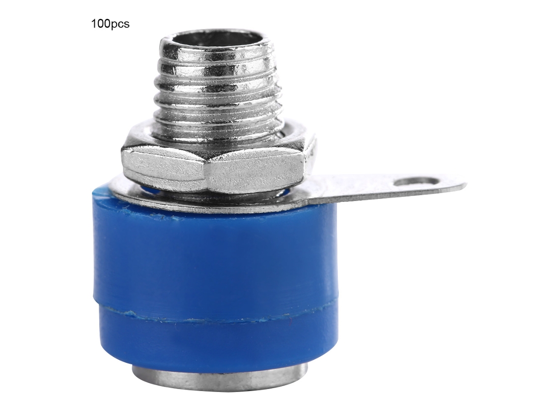 100 Unidades De Conectores Banana Aislados De 4 Mm, Sellados Completamente, Para Audio Y Altavoces.