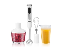 Batidora de mano, 500 W, cuchillas de acero inoxidable, sistema antisalpicaduras, incluye accesorios y vaso medidor de 600 ml. Mdug