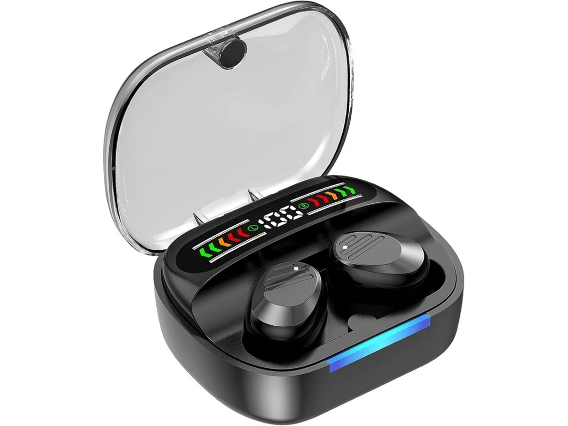 Auriculares Sem Fios Ouvido Controlo Toque Hifi Estéreo Redução Ruído Yizhood Bluetooth Negro