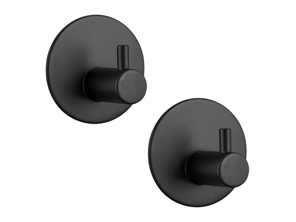 VVJIJILLY Celbon 2 Ganchos Autocolantes Cromados, Para Toalhas E Roupões, Sem Furos, Inox, Para Casa De Banho E Cozinha.