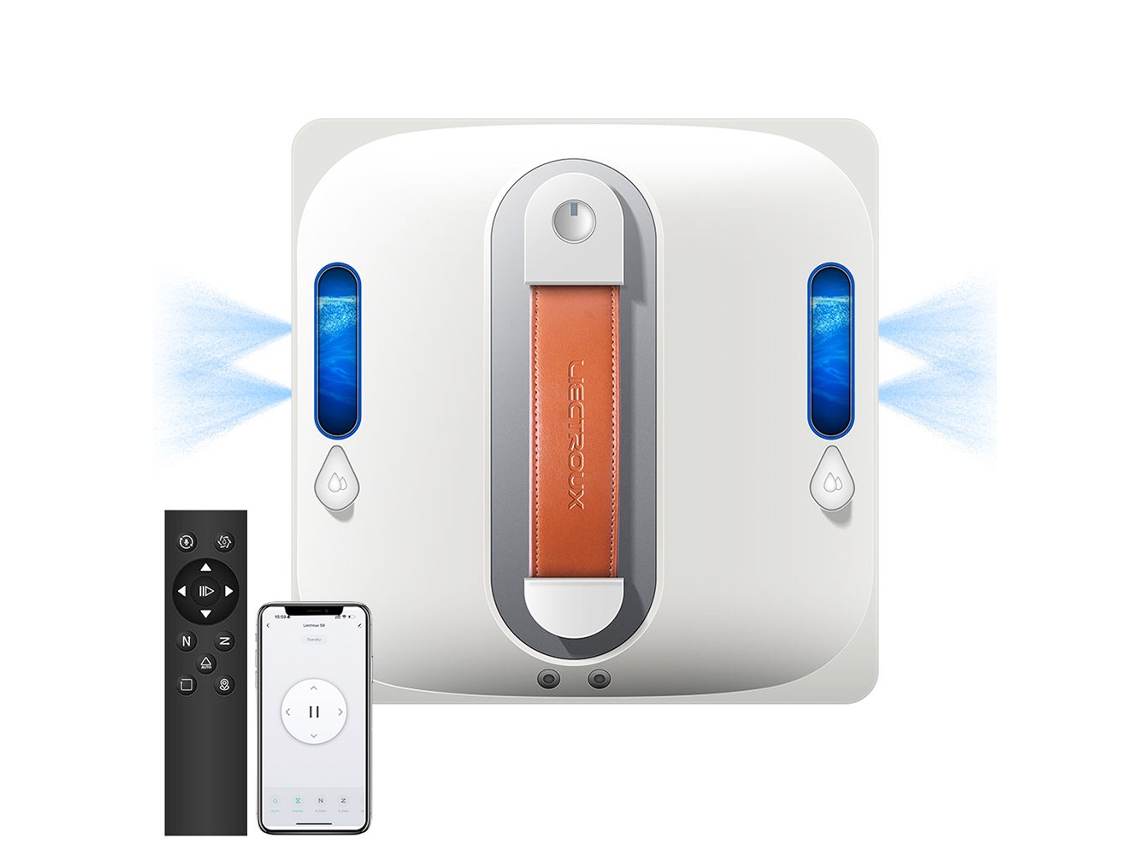 Robot limpiacristales Liectroux S11 8000pa Potentes 4 chorros de agua Navegación inteligente Múltiples modos Seguridad Batería y cable Aplicación Voz