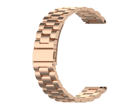 Correa de acero inoxidable tres cuentas 22mm para Huawei Watch 3/Watch 3 Pro - oro rosa